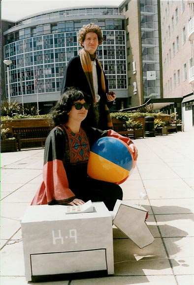 [The Doctor, Sarah and K-9!]